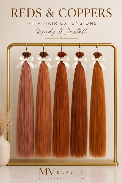 Reds & Coppers Collection | Premium I-Tip Human Hair Extensions